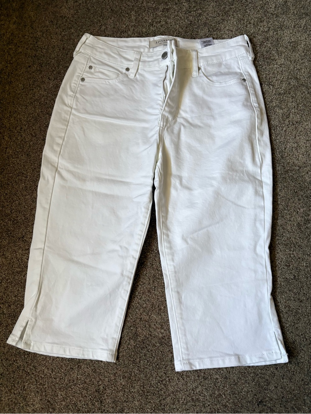 Liverpool White Women's Cropped Jeans - Ankle Length